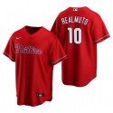 Philadelphia Phillies #10 J.T. Realmuto Red Cool Base Stitched Jersey