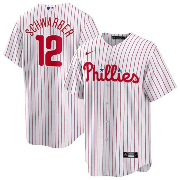 Philadelphia Phillies #12 Kyle Schwarber White Cool Base Stitched Jersey