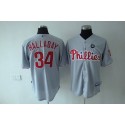 Philadelphia Phillies #34 Roy Halladay Stitched Grey Baseball Jersey