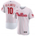 Philadelphia Phillies #10 J.T. Realmuto White 2022 World Series Flex Base Stitched Baseball Jersey