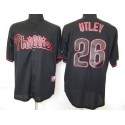 Phillies #26 Chase Utley Black Fashion Stitched Jersey