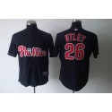 Phillies #26 Chase Utley Black Stitched Jersey