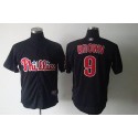 Phillies #9 Domoic Brown Black Stitched Jersey