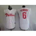 Phillies #6 Ryan Howard White(Red Strip) Vest Style Stitched Jersey
