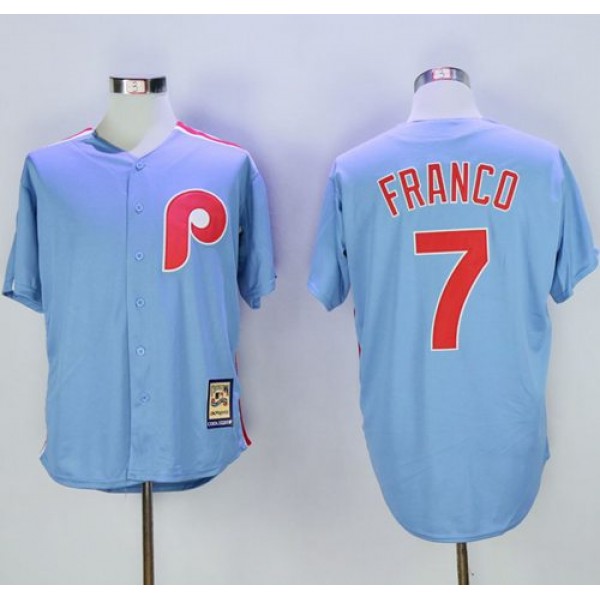 Phillies #7 Maikel Franco Light Blue Cooperstown Stitched Jersey