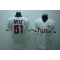 Phillies #51 Carlos Ruiz Stitched Cream Jersey