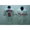 Phillies #6 Ryan Howard Stitched Cream Jersey