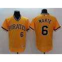 Pirates #6 Starling Marte Gold Flexbase Authentic Collection Stitched Jersey
