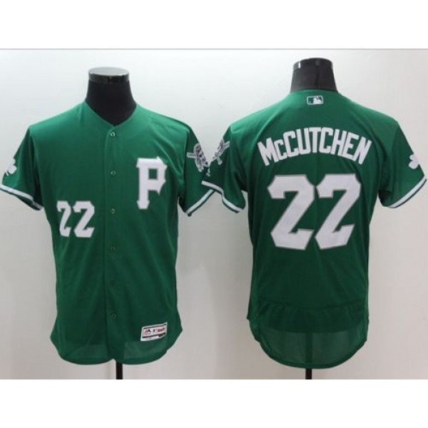 Pirates #22 Andrew McCutchen Green Celtic Flexbase Authentic Collection Stitched Jersey