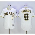 Pirates #8 Willie Stargell White Flexbase Authentic Collection Stitched Jersey
