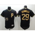 Pirates #29 Francisco Cervelli Black Flexbase Authentic Collection Stitched Jersey