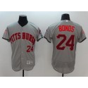 Pirates #24 Barry Bonds Grey Fashion Stars Stripes Flexbase Authentic Stitched Jersey