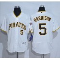 Pirates #5 Josh Harrison White Flexbase Authentic Collection Stitched Jersey