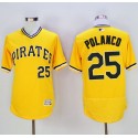 Pirates #25 Gregory Polanco Gold Flexbase Authentic Collection Cooperstown Stitched Jersey