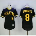 Pirates #8 Willie Stargell Black Flexbase Authentic Collection Cooperstown Stitched Jersey