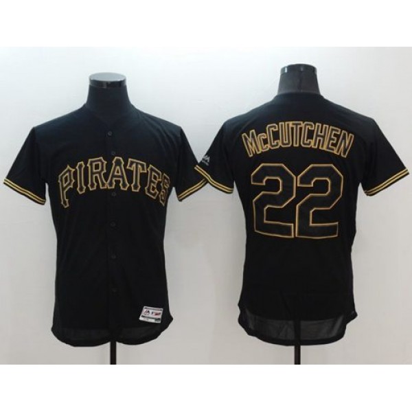 Pirates #22 Andrew McCutchen Black Fashion Flexbase Authentic Collection Stitched Jersey