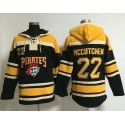 Pirates #22 Andrew McCutchen Black Sawyer Hooded Sweatshirt Stitched Jersey