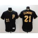 Pirates #21 Roberto Clemente Black Flexbase Authentic Collection Stitched Jersey