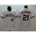Pirates #21 Roberto Clemente White Flexbase Authentic Collection Cooperstown Stitched Jersey