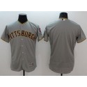 Pirates Blank Grey Flexbase Authentic Collection Stitched Jersey