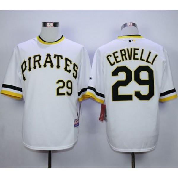 Pirates #29 Francisco Cervelli White Alternate 2 Cool Base Stitched Jersey