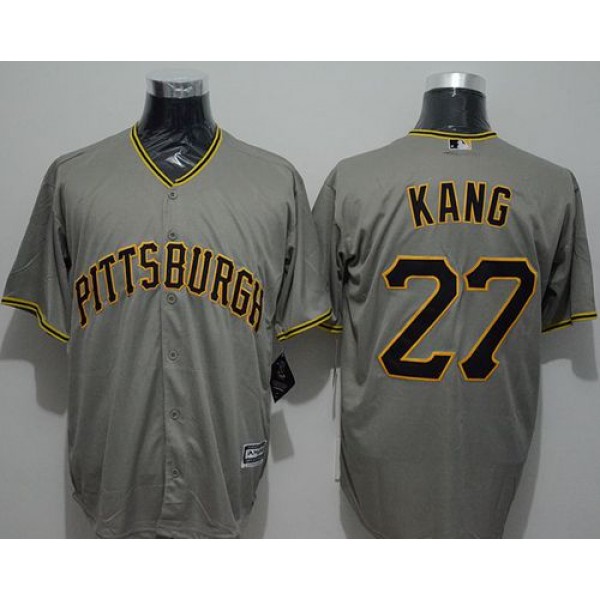 Pirates #27 Jung-Ho Kang Grey New Cool Base Stitched Jersey