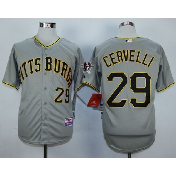 Pirates #29 Francisco Cervelli Grey Cool Base Stitched Jersey