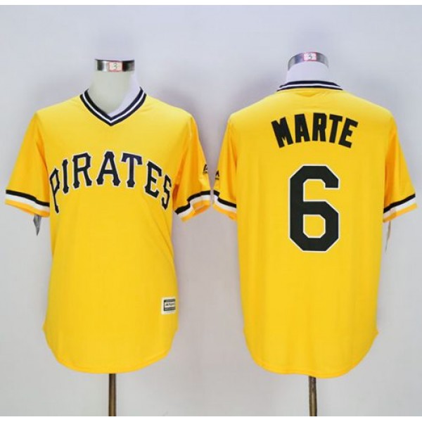 Pirates #6 Starling Marte Gold New Cool Base Stitched Jersey