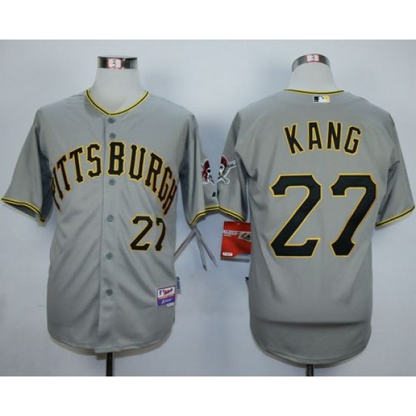 Pirates #27 Jung-Ho Kang Grey Cool Base Stitched Jersey