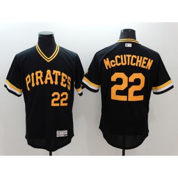 Pirates #22 Andrew McCutchen Black Flexbase Authentic Collection Cooperstown Stitched Jersey