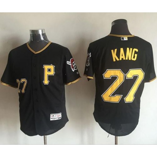 Pirates #27 Jung-Ho Kang Black Flexbase Authentic Collection Stitched Jersey