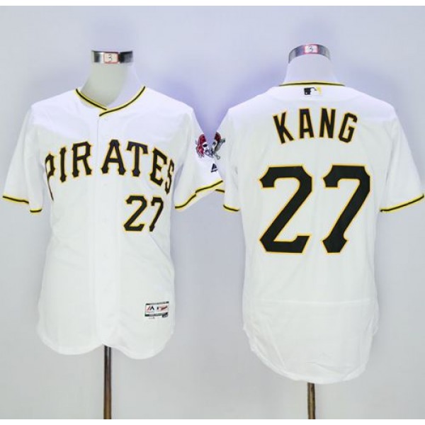 Pirates #27 Jung-Ho Kang White Flexbase Authentic Collection Stitched Jersey