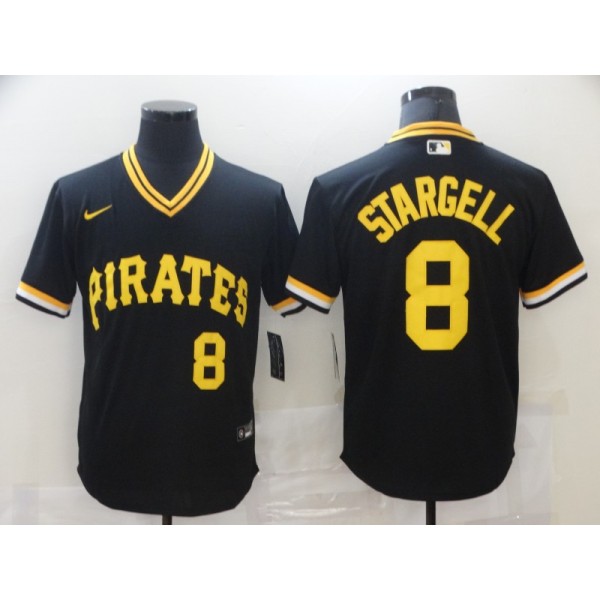 Pittsburgh Pirates #8 Willie Stargell Black Cool Base Stitched Jersey