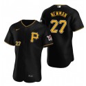 Pittsburgh Pirates #27 Kevin Newman Black Flex Base Stitched Jersey