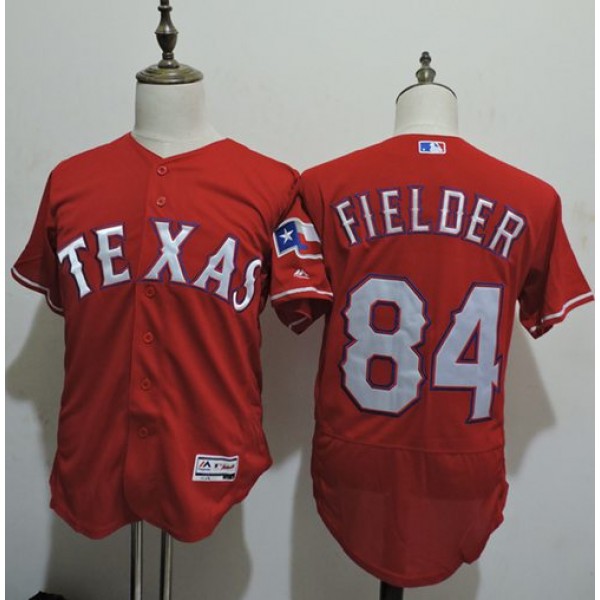 Rangers #84 Prince Fielder Red Flexbase Authentic Collection Stitched Jersey