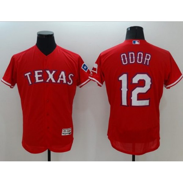 Rangers #12 Rougned Odor Red Flexbase Authentic Collection Stitched Jersey