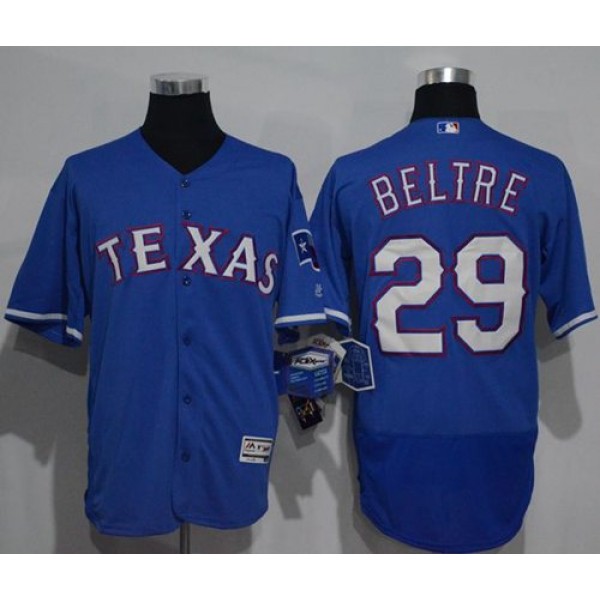 Rangers #29 Adrian Beltre Blue Flexbase Authentic Collection Stitched Jersey