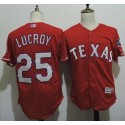 Rangers #25 Jonathan Lucroy Red Flexbase Authentic Collection Stitched Jersey