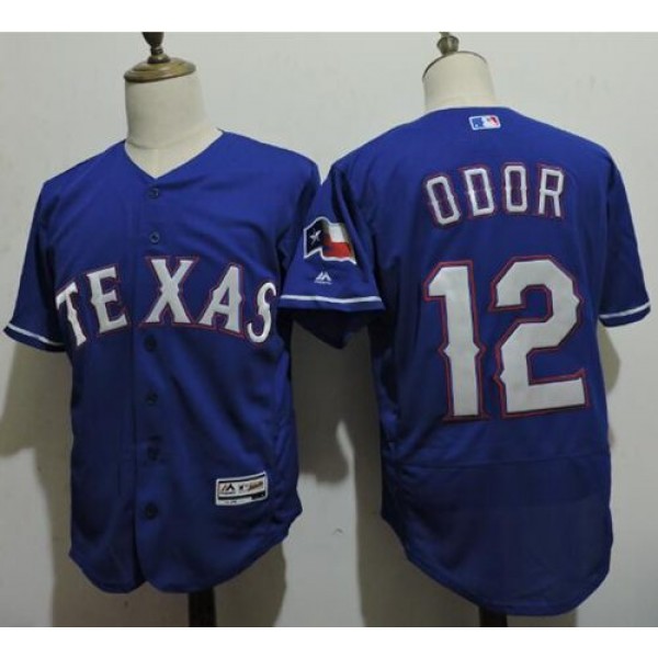 Rangers #12 Rougned Odor Blue Flexbase Authentic Collection Stitched Jersey