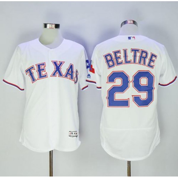 Rangers #29 Adrian Beltre White Flexbase Authentic Collection Stitched Jersey