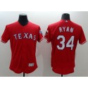 Rangers #34 Nolan Ryan Red Flexbase Authentic Collection Stitched Jersey