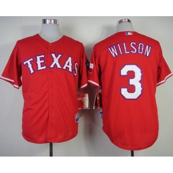 Rangers #3 Russell Wilson Red Cool Base Stitched Jersey