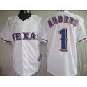 Rangers #1 Elvis Andrus White Stitched Jersey