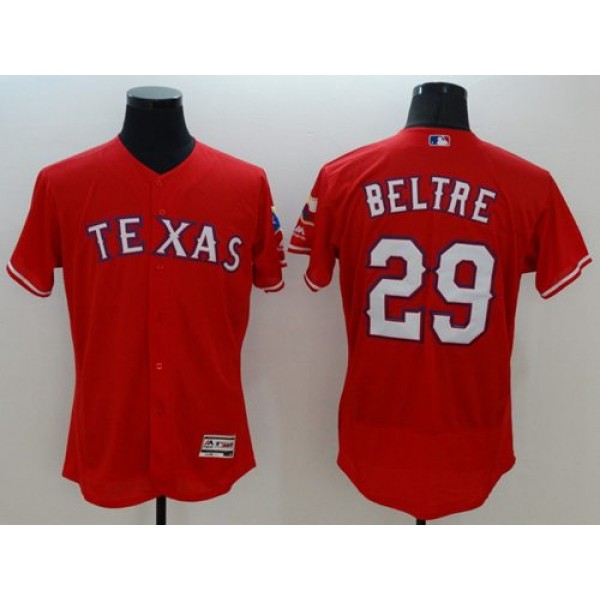 Rangers #29 Adrian Beltre Red Flexbase Authentic Collection Stitched Jersey
