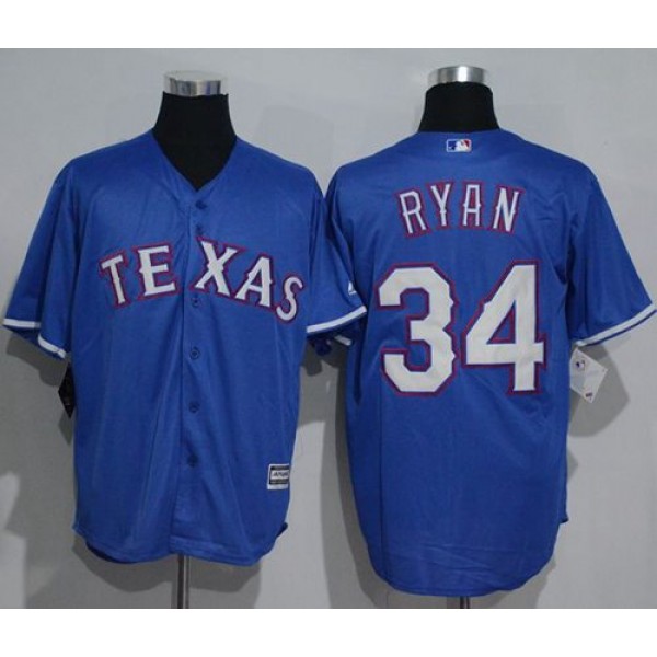 Rangers #34 Nolan Ryan Blue New Cool Base Stitched Jersey