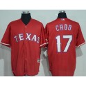 Rangers #17 Shin-Soo Choo Red New Cool Base Stitched Jersey