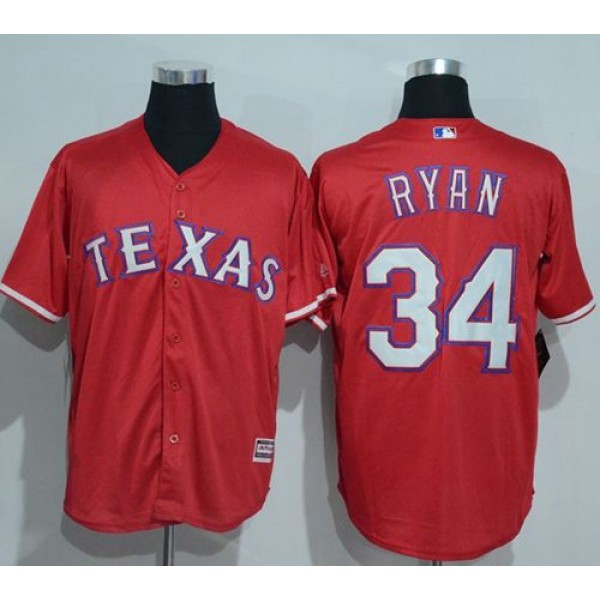 Rangers #34 Nolan Ryan Red New Cool Base Stitched Jersey
