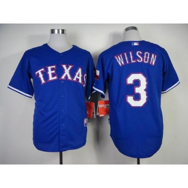 Rangers #3 Russell Wilson Blue Cool Base Stitched Jersey
