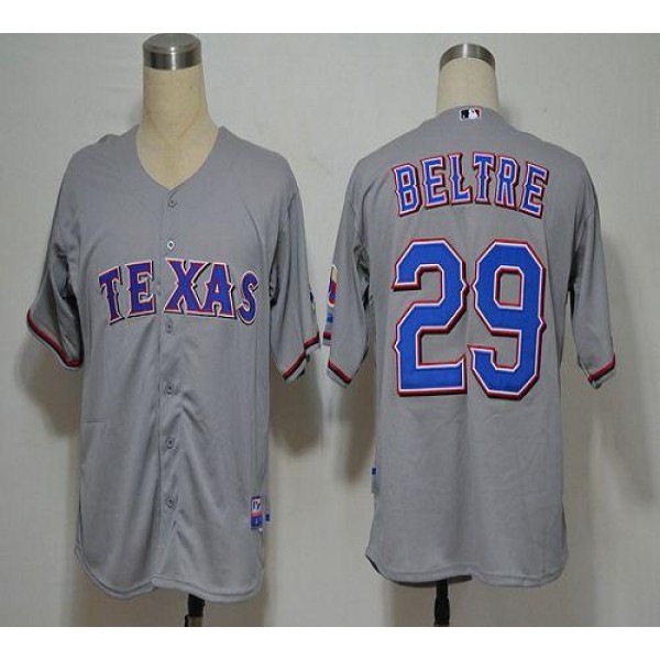 Rangers #29 Adrian Beltre Grey Cool Base Stitched Jersey