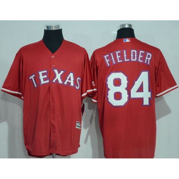 Rangers #84 Prince Fielder Red New Cool Base Stitched Jersey